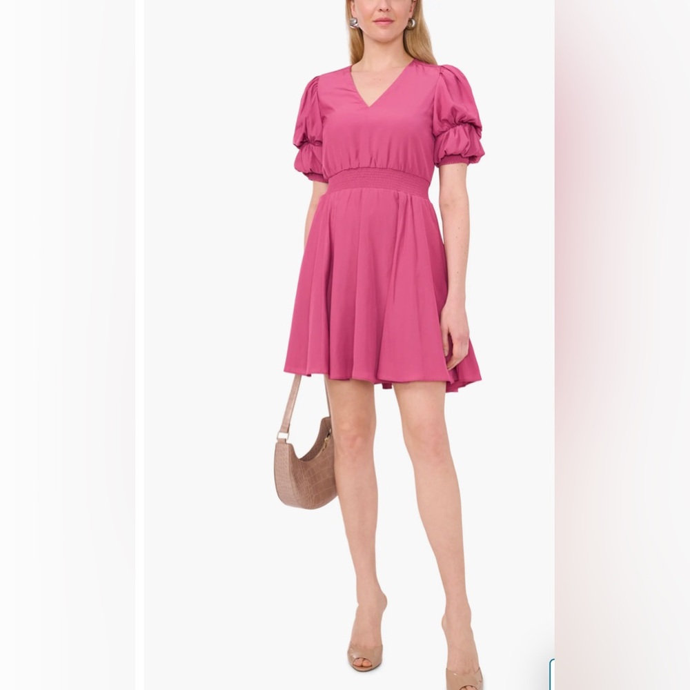 Buy 2 - Get 1 FREE - 
Puff Sleeve Smocked Waist Dress